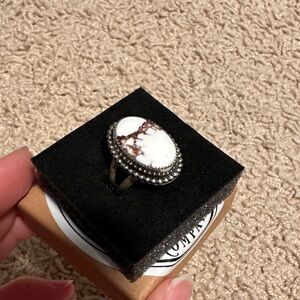 Custom white Buffalo ring
